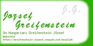 jozsef greifenstein business card