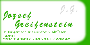 jozsef greifenstein business card